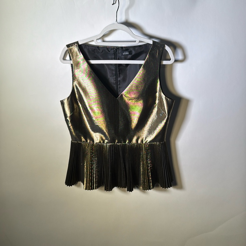Gold, Kate Spade top, size 10, Pit to Pit 19.5